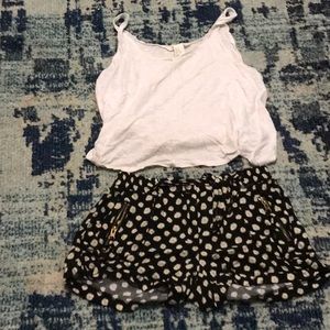 Sunflower shorts with extra white tank cropped